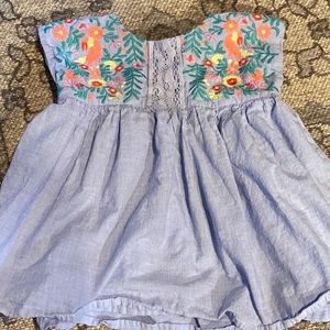 Baby GAP Dress embroidered with birds and flowers